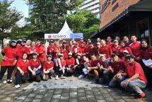 Sejumlah karyawan PT Sompo Insurance Indonesia (&ldquo;Sompo Insurance&rdquo;) memeriahkan suasana kegiatan 50 Second Challenges