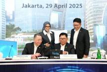 Darmawan Junaidi, Direktur Utama Bank Mandiri saat Paparan Kinerja Keuangan Triwulan I 2025