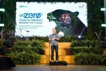 Pj. Sekretaris Daerah Provinsi Sumatera Utara M. A. Effendy Pohan, M.Si saat memberikan sambutan pada acara GoZero% Goes to Medan "Roaring for Change, Bergerak Bersama, Membawa Perubahan untuk Bumi&rdquo; yang diselenggarakan di Pos Bloc Medan, pada Sabtu (26/4).