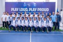 melepas keberangkatan Tim LKG BRI Indonesia yang akan bertanding di ajang sepak bola internasional&nbsp;Gothia Cup 2025&nbsp;di Gothenburg, Swedia pada 13-20 Juli 2025