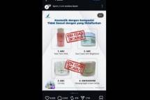 Akun resmi BPOM umumkan pencabutan izin edar produk skincare milik Doktif.