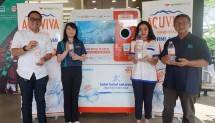 AQUVIVA bekerja sama dengan Plasticpay meresmikan Reverse Vending Machine (RVM) di gerai ritel FamilyMart Cilandak KKO, Jakarta. 