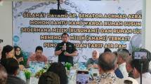 Anggota DPD RI Dapil DKI Jakarta, Achmad Azran saat menemui warga rusun di Kalibata City (Foto: Ridwan/Industry.co.id)