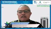 Kepala Perpustakaan Nasional Republik Indonesia (Perpusnas), E. Aminudin Aziz dalam webinar bertema Penguatan Kecakapan Literasi di Era Digital, Senin (8/9/2025).