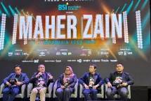 (kiri-kanan). Press Conference dilakukan oleh SVP Marketing Communication BSI Muhammad Arif Gunawan, SVP Corporate Secretary and Communication BSI Wisnu Sunandar, Director Media Internusa Eliana Noor, Event Director Color Asia Live Joey Ferry, Director Rajamice Windy (kanan).