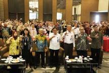 Kepala Perpusnas, E. Aminudin Aziz, dalam pembukaan Lokakarya Pemutakhiran Instrumen Akreditasi Perpustakaan Tahun 2025 di Palembang, Sumatera Selatan.