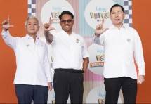 Peresmian pembukaan Livin&rsquo; Fest 2025 sebagai rangkaian memperingati HUT ke-27 Bank Mandiri di Nusantara International Convention Exhibition (NICE) PIK 2, Tangerang.