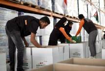Dompet Dhuafa salurkan 3.840 paket pangan untuk dikirimkan kepada saudara-saudara di Palestina.