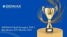 DIDIMAX meraih peringkat Top 3 Best Broker di Jakarta Futures Exchange (JFX) Oktober 2025.