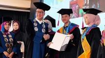 Menteri Perindustrian (Menperin) Agus Gumiwang Kartasasmita saat gelaran acara Wisuda Serentak Perguruan Tinggi di lingkungan Kemenperin