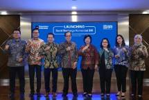 Direktur Utama BRI Hery Gunardi bersama lainnya saat launching Surat Berharga Komersial BRI