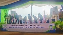 Prosesi groundbreaking pabrik baja hijau berteknologi Italia milik PT Tata Metal Lestari