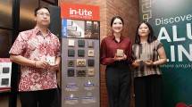 Ki-ka: Fery Darmawan - General Manager Sales & Operations in-Lite LED, Jessica Soekidi - Arsitek dan seniman, Fransiska Darmawan - Commercial Director in-Lite LED, dalam Peluncuran Produk Switch dan Socket terbaru In-Lite Alura dan Linea Series