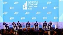 Menteri Pertanian (Mentan) Andi Amran Sulaiman saat menjadi narasumber dalam gelaran Indonesia Economic Outlook 2026