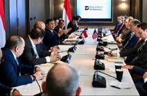 Presiden Prabowo Subianto menerima 12 pimpinan perusahaan investasi global dalam sebuah pertemuan sebagai bagian dari kunjungan kerjanya di Washington DC, Amerika Serikat, pada Jumat 20 Februari 2026.