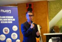 CEO Nuon Aris Sudewo memberikan sambutan dalam agenda Nuon Media Update 2026.