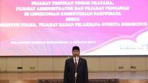 Menteri Pariwisata, Arief Yahya Saat Melantik Pejabat Eselon I hingga IV di Kementerian Pariwisata (Foto: Kemenpar)