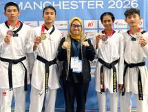 Empat Medali berhasil dikumpulkan oleh tim pelatnas taekwondo Indonesia di arena British Taekwondo International Open 2026.
