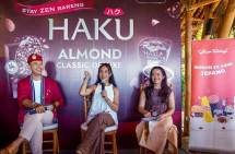 Naomi Zaskia berbagi tips Stay Zen di tengah gaya hidup aktif bersama HAKU Almond Classic Deluxe.