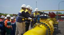 Peresmian pengoperasian pipa gas Cisem II
