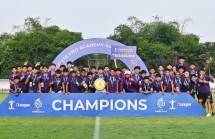 Siswa SSB Asiana Soccer School binaan Agus Gumiwang Kartasasmita