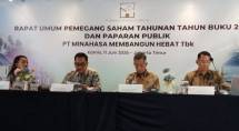 Komisaris dan Direktur PT Minahasa Membangun Hebat Tbk pada acara Rapat Umum Pemegang Saham Tahunan (RUPST) 2026. (Foto : Dokumentasi HBAT)