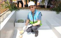President Director Suryacipta, Johannes Suriadjaja saat groundbreaking Smartpolitan Building