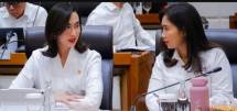 Menteri Pariwisata Widiyanti Putri Wardhana, didampingi Wakil Menteri Pariwisata Ni Luh Puspa dalam Rapat Kerja bersama Komisi VII DPR RI di Jakarta, Rabu (17/6).